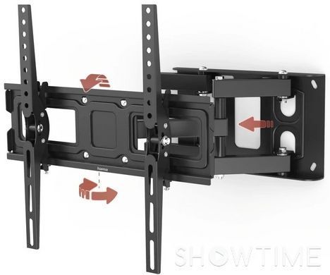 Hama Fullmotion TV Wall Bracket 32"-65" Black (00118125) &mdash; Крепление наклонно-поворотное TV-WА для ТВ 32-65" 1-008970 фото