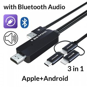 Адаптер Unnlink Apple Lightning / Micro USB / Type-C к HDMI 1.8 м (Bluetooth) 542558 фото