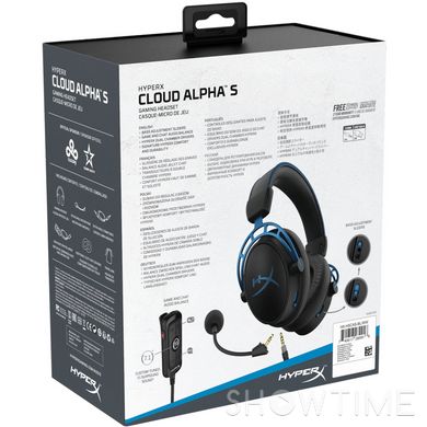 HyperX 4P5L3AA — гарнитура Cloud Alpha S 3.5mm/USB Black/Blue 1-005240 фото