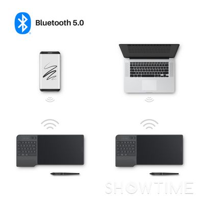 Графический планшет Huion Inspiroy Keydial KD200 Bluetooth 5.0 Black KD200_HUION 542940 фото