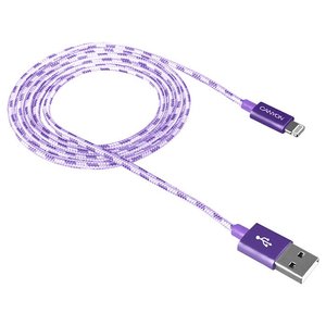 Кабель Canyon Charge & Sync Braided Apple Lightning Purple 1м (CNE-CFI3P) 470384 фото