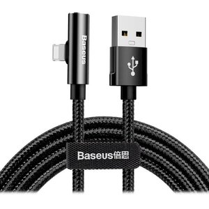 Кабель Baseus Rhythm Bent Connector Audio and Charging Cable Lightning Black 1.2м (CALLD-B01) 470500 фото