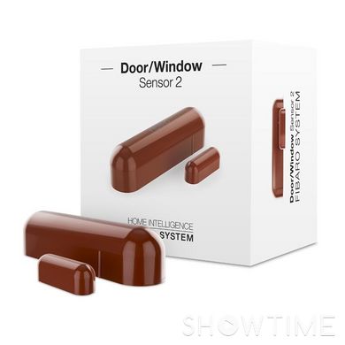 Умный датчик открытия двери / окна Fibaro Door / Window Sensor 2, Z-Wave, 3V ER14250, коричневый 436130 фото