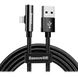 Кабель Baseus Rhythm Bent Connector Audio and Charging Cable Lightning Black 1.2м (CALLD-B01) 470500 фото 1