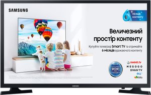 Телевiзор 32" LED HD Samsung UE32T4500AUXUA Smart, Tizen, Black