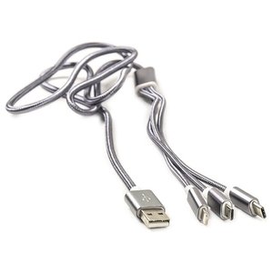Кабель Powerplant USB2.0 AM/Apple Lightning/Micro-BM/Type-C 1.2м (CA910663) 469439 фото