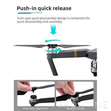 Пропелери лопаті гвинти SK для DJI Mavic Pro Platinum Quick Props (4шт) Black/White (32861866063BW) 1-011121 фото