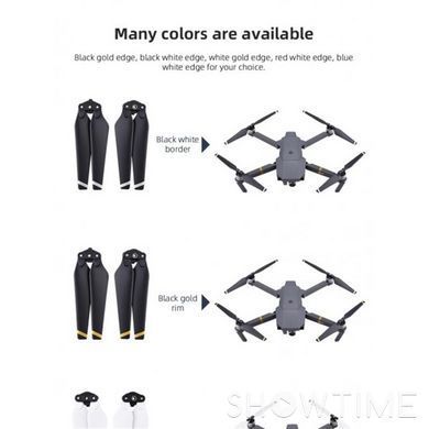 Пропелери лопаті гвинти SK для DJI Mavic Pro Platinum Quick Props (4шт) Black/White (32861866063BW) 1-011121 фото