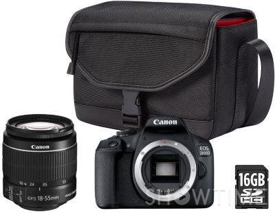 Цифр. фотокамера дзеркальна Canon EOS 2000D + об`єктив 18-55 IS II + сумка SB130 + картка пам`яти SD16GB 519040 фото