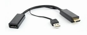 Адаптер-перехідник HDMI to DisplayPort Cablexpert DSC-HDMI-DP Black 444430 фото