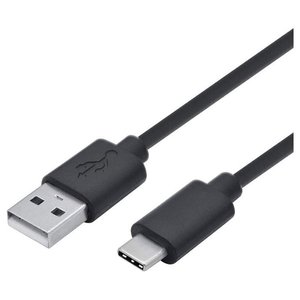 Кабель 2E USB 2.0AM/USB-CM Black 1.5м (2E-CCTPVC-1.5MBL) 469853 фото